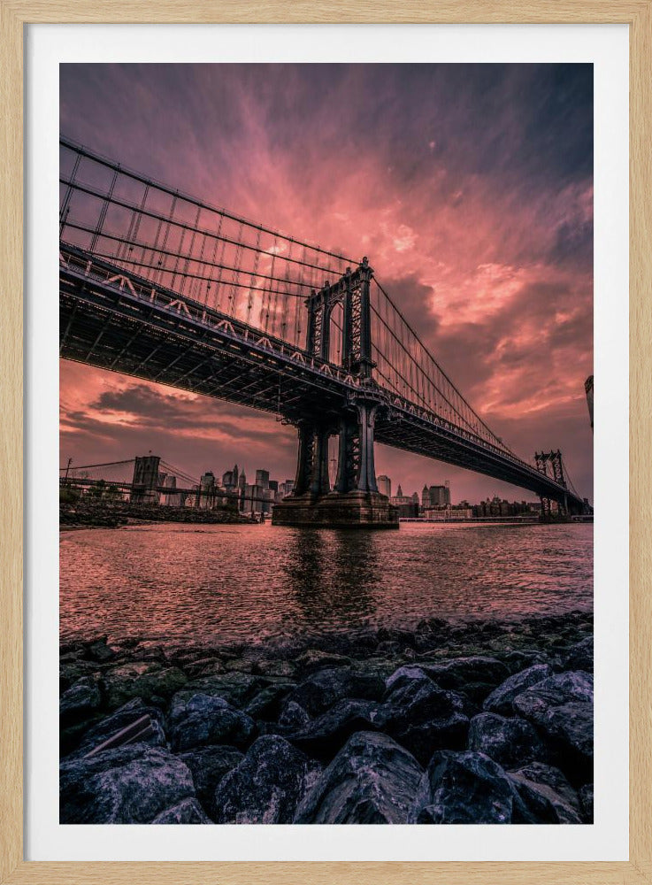 Manhattan Bridge Wide Angle - Poster / Art Print