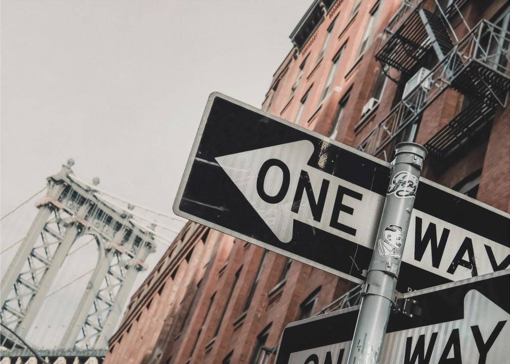 Manhattan Bridge One Way - Poster / Art Print