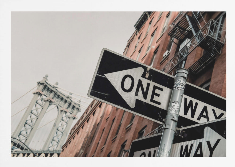 Manhattan Bridge One Way - Poster / Art Print