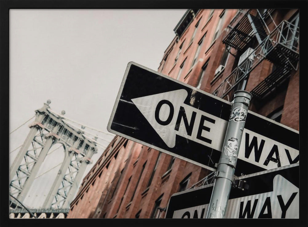 Manhattan Bridge One Way - Poster / Art Print