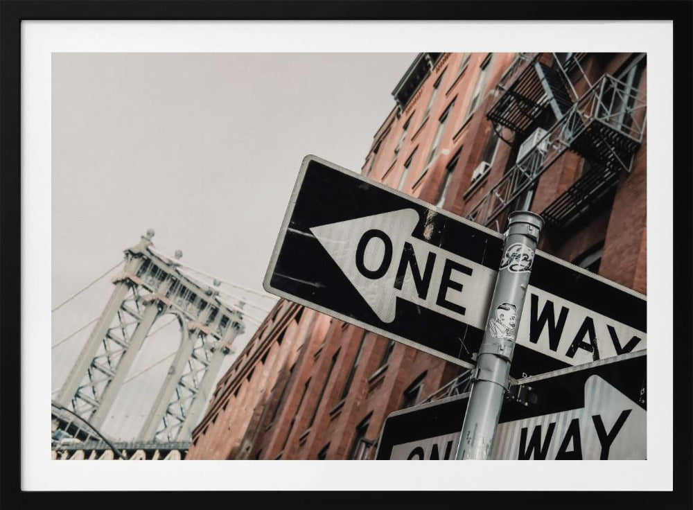 Manhattan Bridge One Way - Poster / Art Print