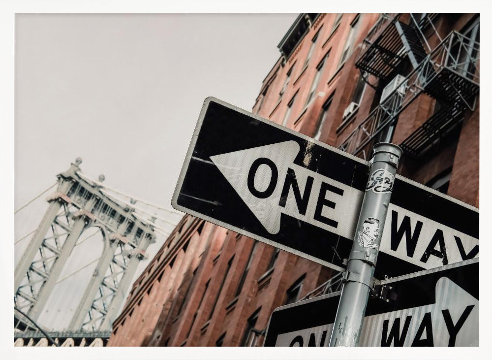 Manhattan Bridge One Way - Poster / Art Print