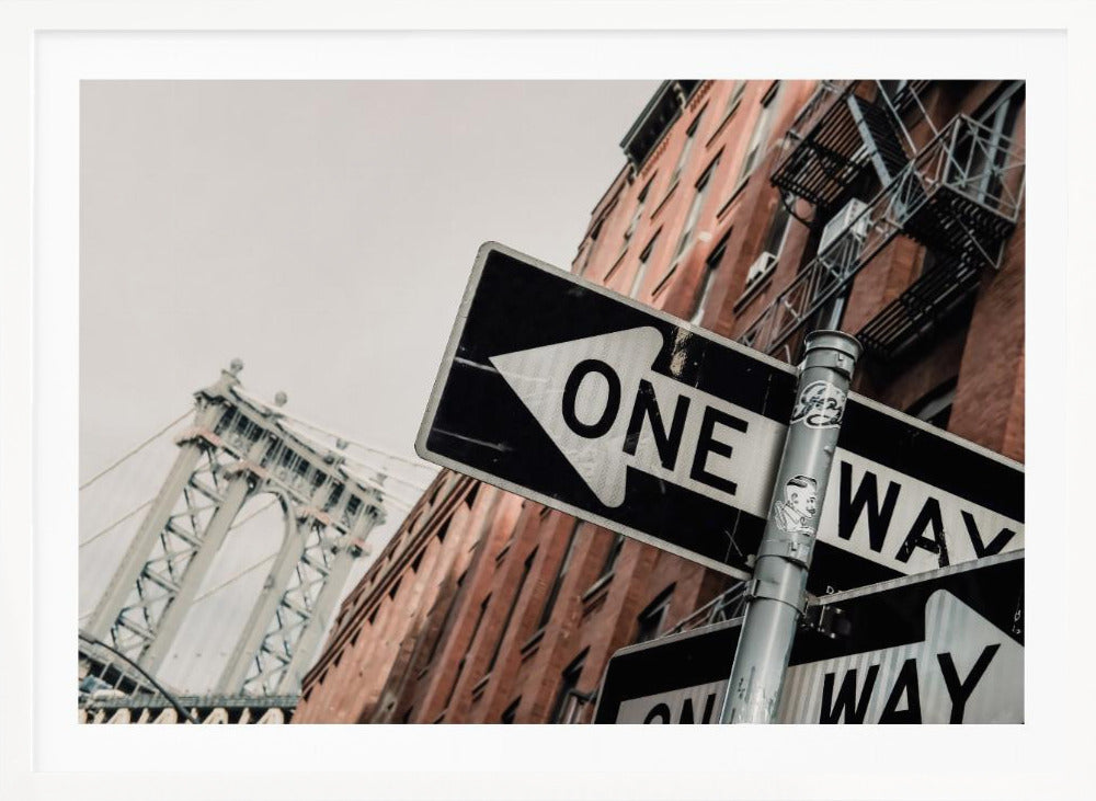 Manhattan Bridge One Way - Poster / Art Print
