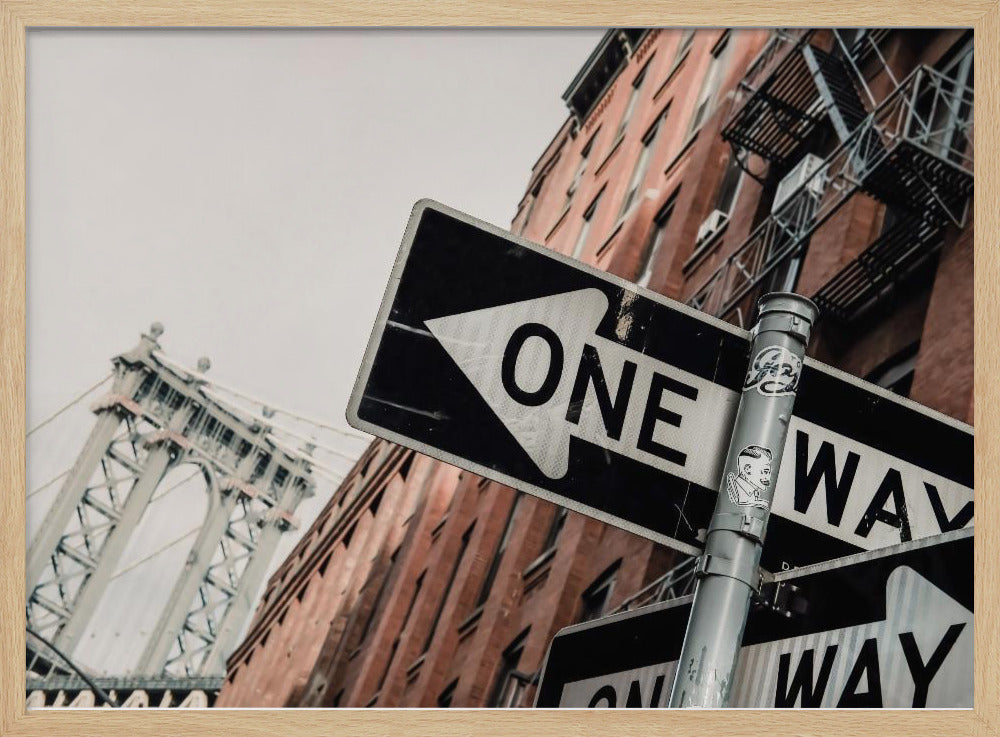 Manhattan Bridge One Way - Poster / Art Print
