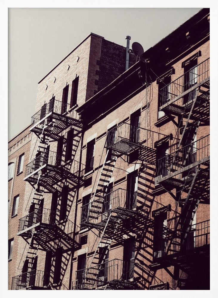 New York City Fire Escapes 02 - Poster / Art Print