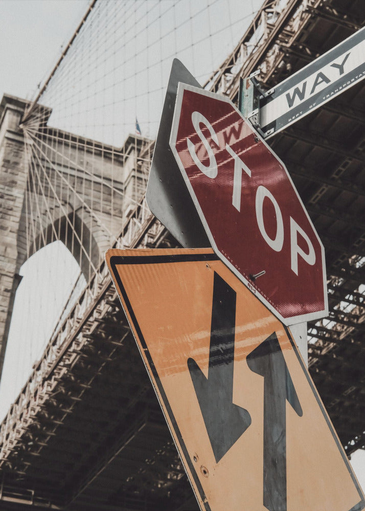 Brooklyn Bridge Stop - Poster / Art Print