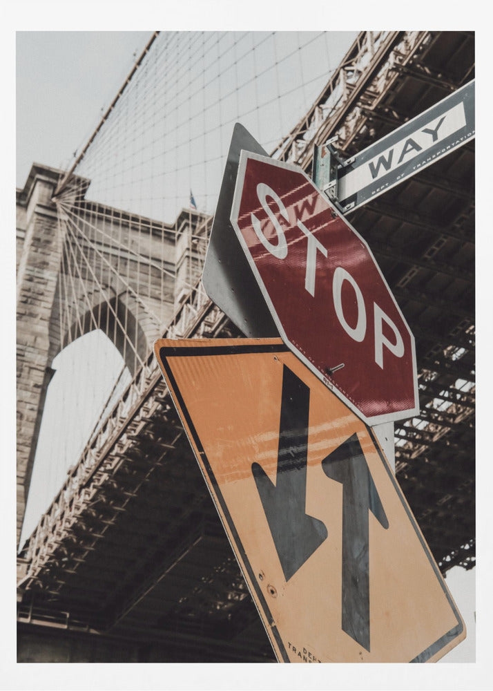 Brooklyn Bridge Stop - Poster / Art Print