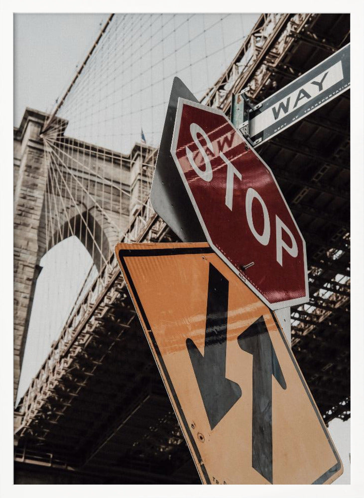 Brooklyn Bridge Stop - Poster / Art Print