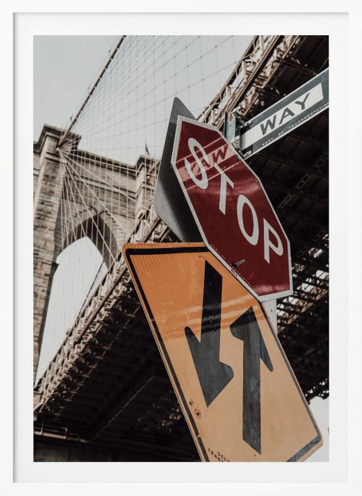 Brooklyn Bridge Stop - Poster / Art Print