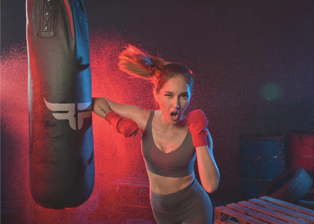 Portrait of lady boxer - Poster / Art Print