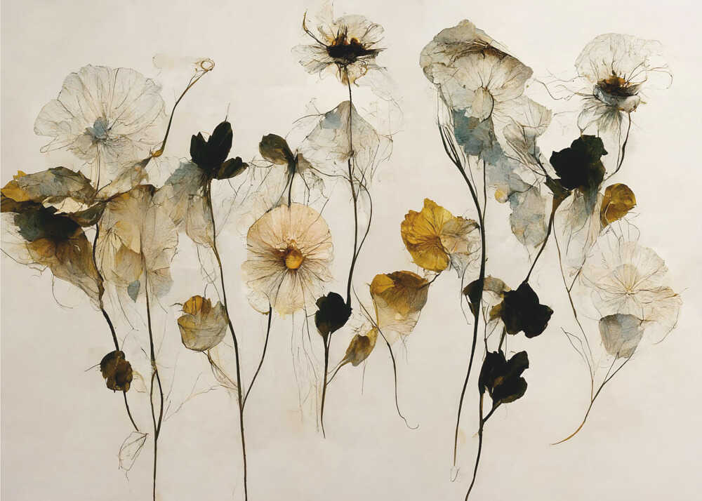 Beautiful Dry Flowers - Poster / Art Print