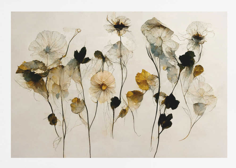 Beautiful Dry Flowers - Poster / Art Print