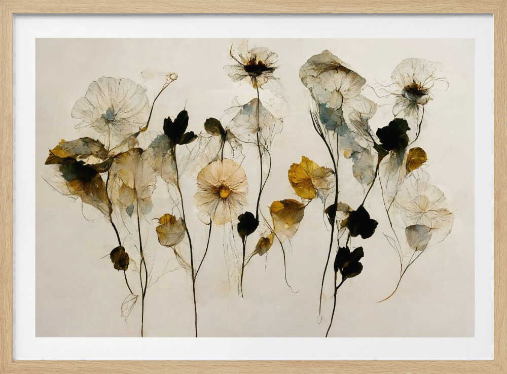 Beautiful Dry Flowers - Poster / Art Print