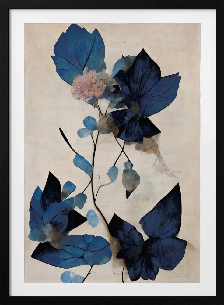 Blue Dry Flowers - Poster / Art Print