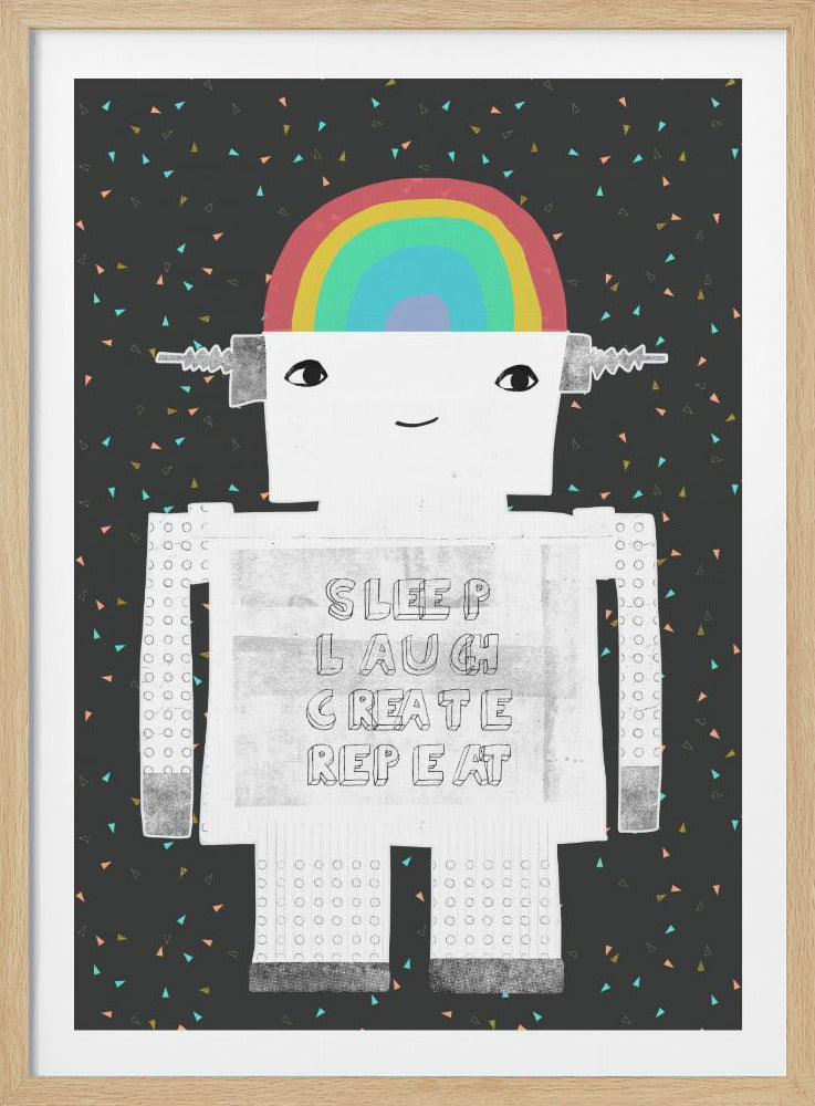 Sleep Laugh Create Repeat - Poster / Art Print