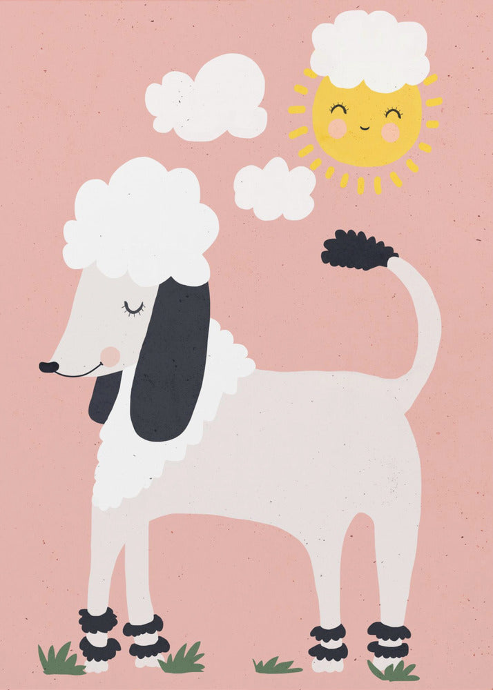 Happy Poodle - Poster / Art Print