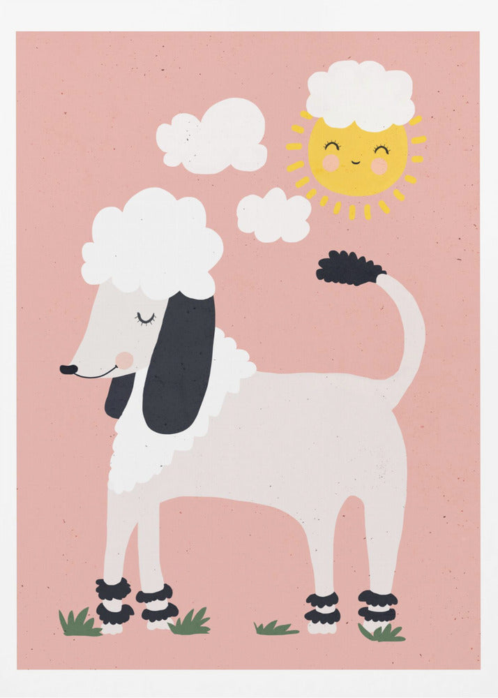 Happy Poodle - Poster / Art Print