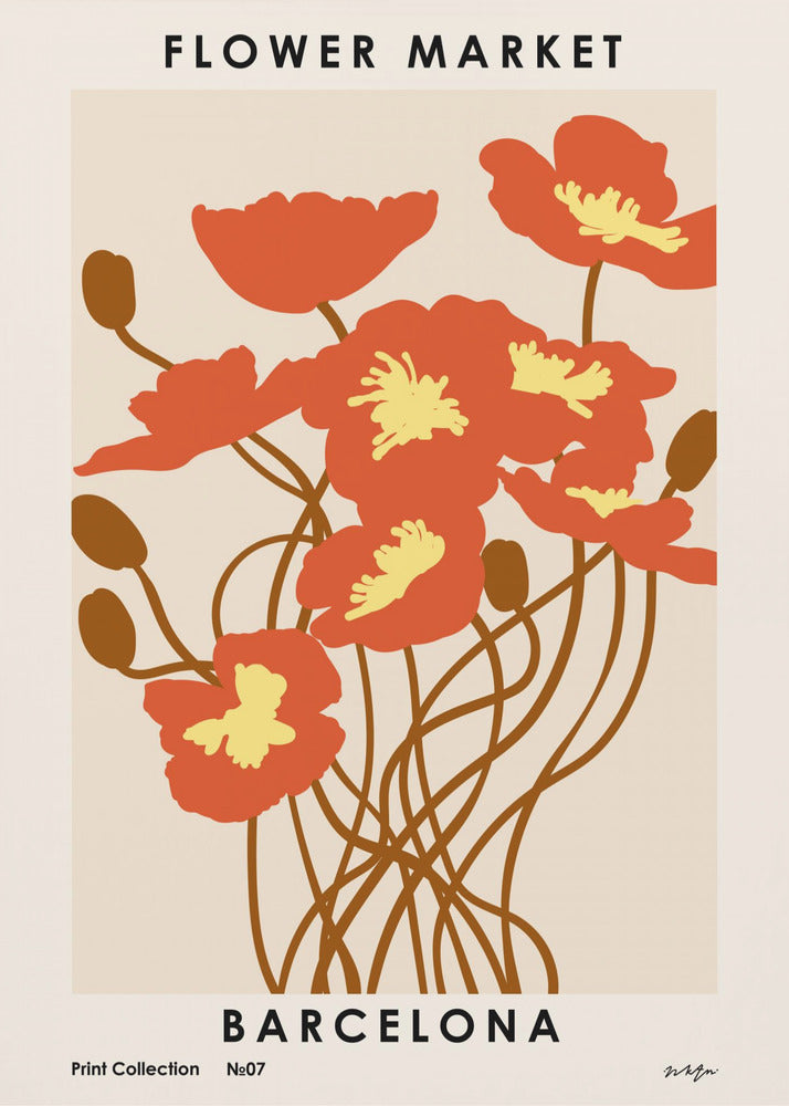 Flower Market. Barcelona - Poster / Art Print