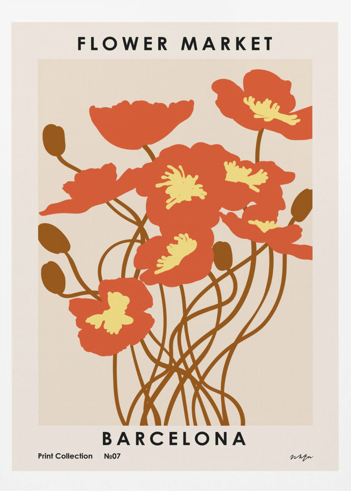 Flower Market. Barcelona - Poster / Art Print