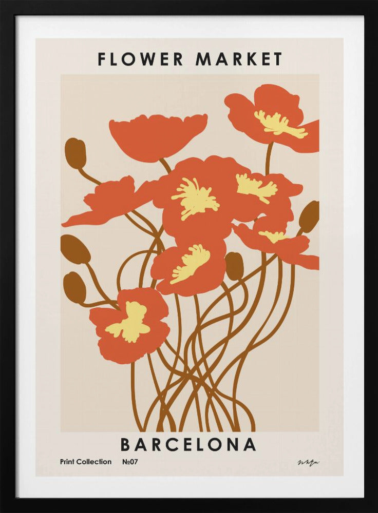 Flower Market. Barcelona - Poster / Art Print