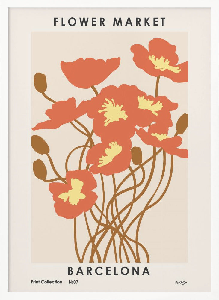Flower Market. Barcelona - Poster / Art Print