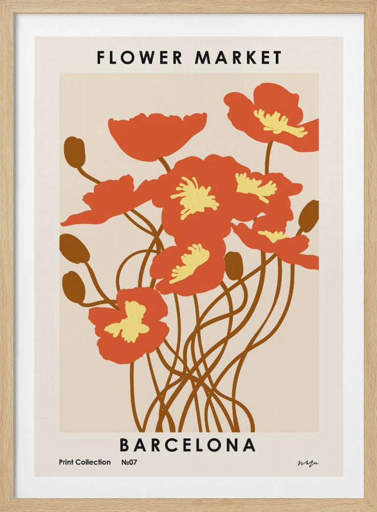 Flower Market. Barcelona - Poster / Art Print