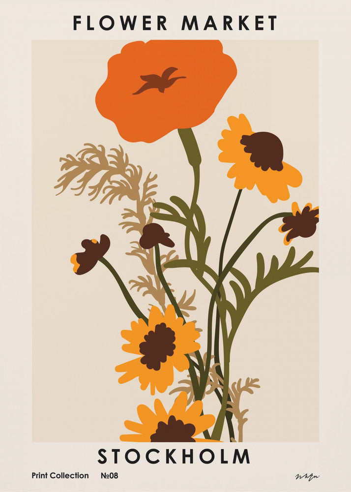 Flower Market. Stockholm - Poster / Art Print