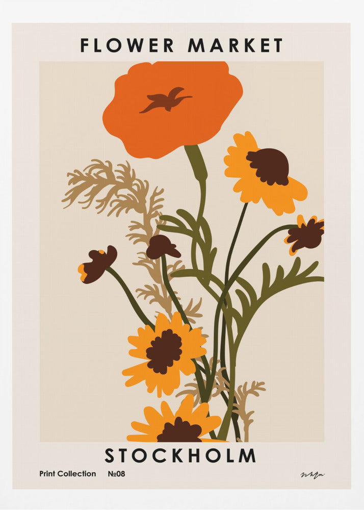 Flower Market. Stockholm - Poster / Art Print