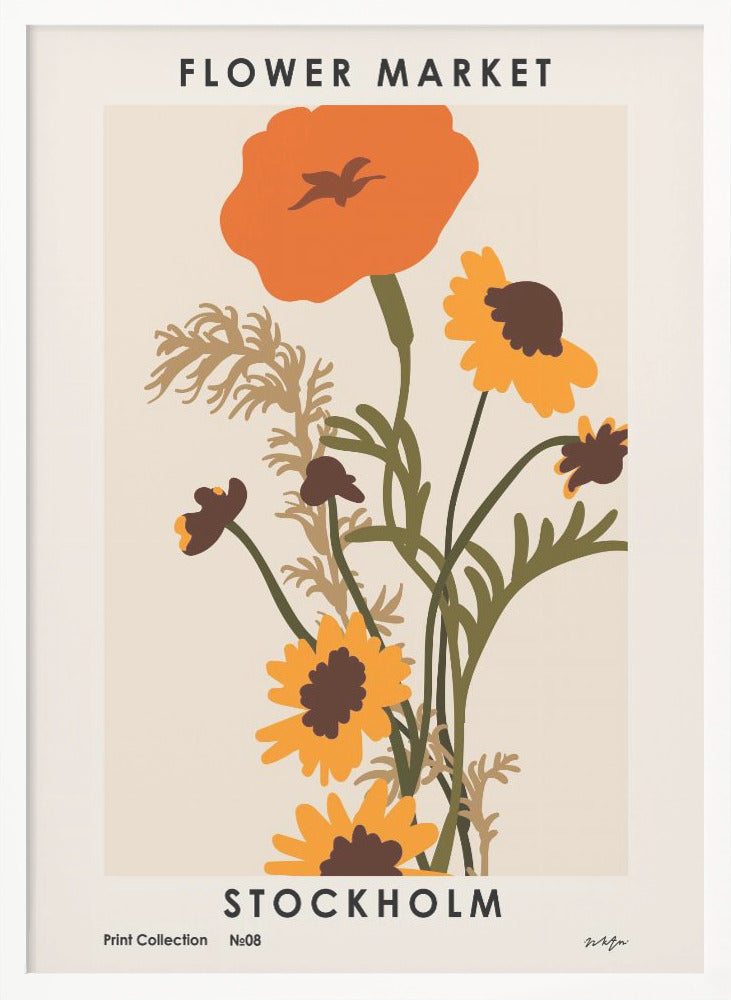 Flower Market. Stockholm - Poster / Art Print