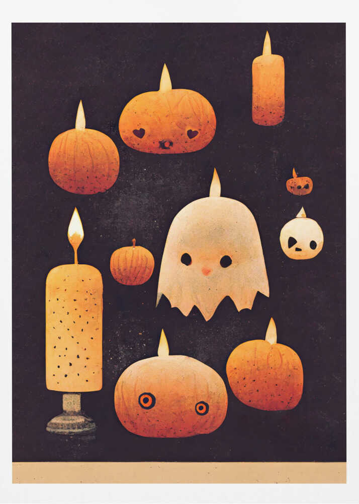 Haunted Pumpkin Glow - Poster / Art Print
