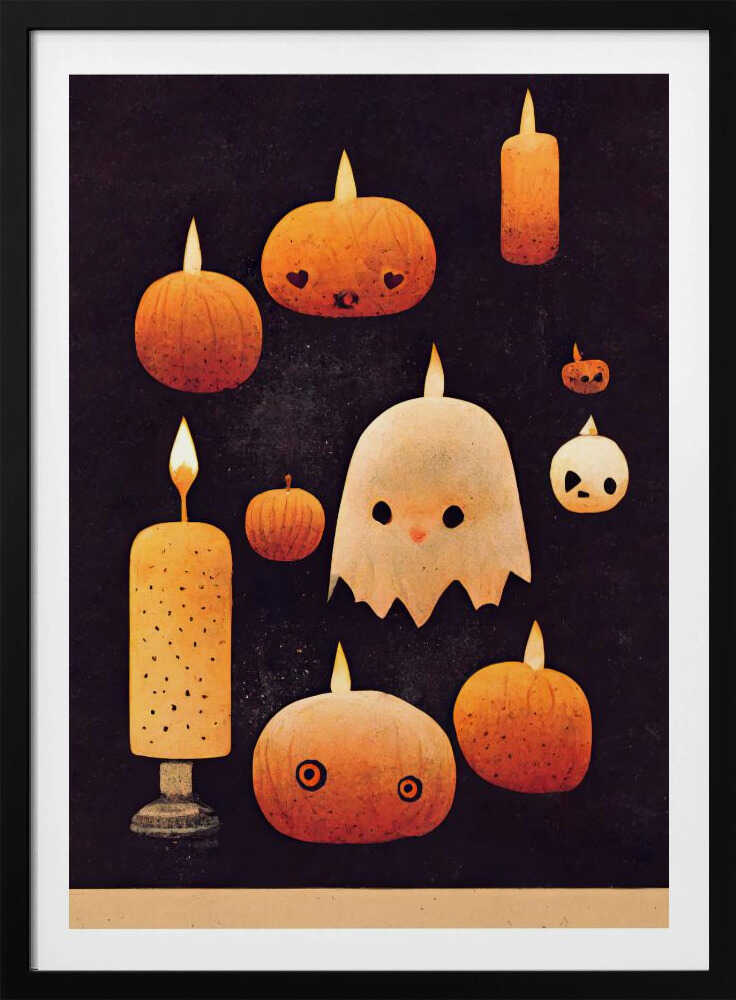 Haunted Pumpkin Glow - Poster / Art Print