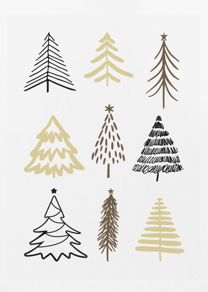 Christmas Trees 2 - Poster / Art Print