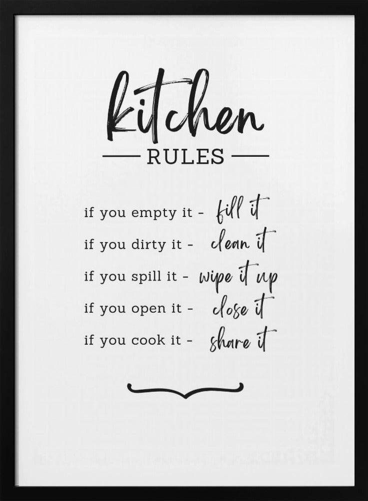Kitchen Rules - Poster / Art Print