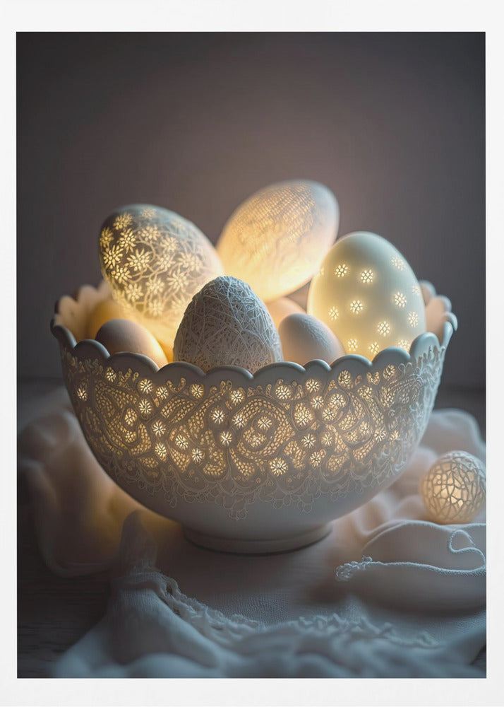 Glowing Eggs - Poster / Art Print