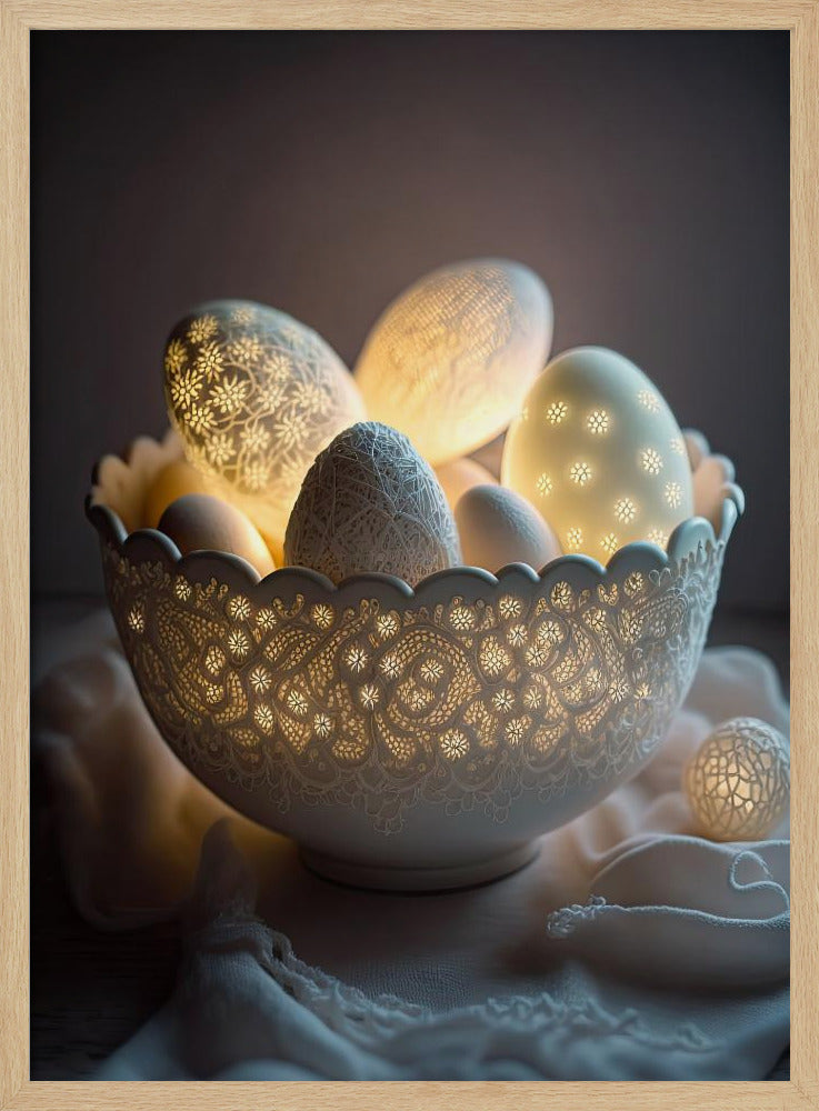 Glowing Eggs - Poster / Art Print