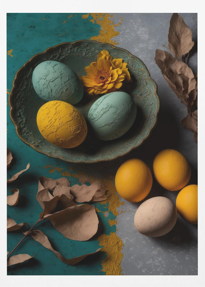 Yellow And Blue Eggs - Poster / Art Print