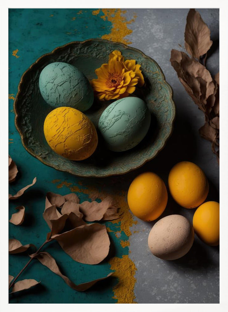 Yellow And Blue Eggs - Poster / Art Print