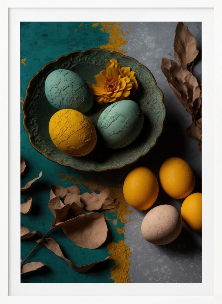 Yellow And Blue Eggs - Poster / Art Print