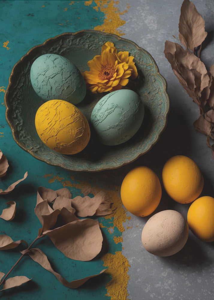 Yellow And Blue Eggs - Poster / Art Print