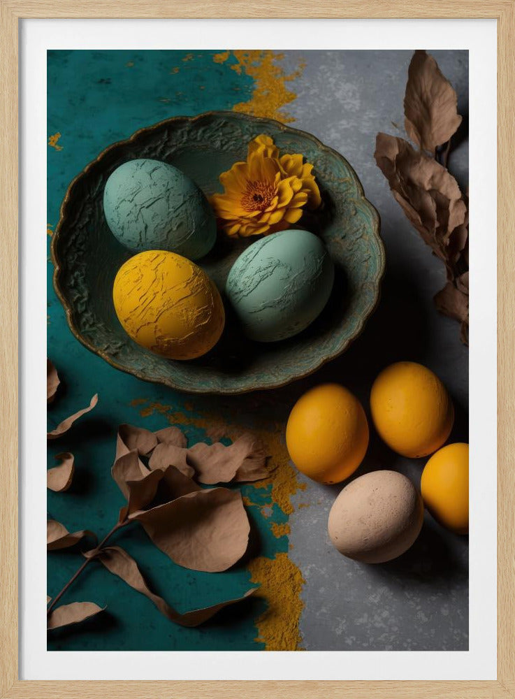 Yellow And Blue Eggs - Poster / Art Print