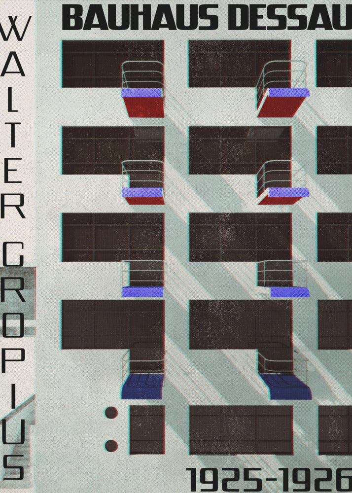 Bauhaus Dessau style IV - Poster / Art Print