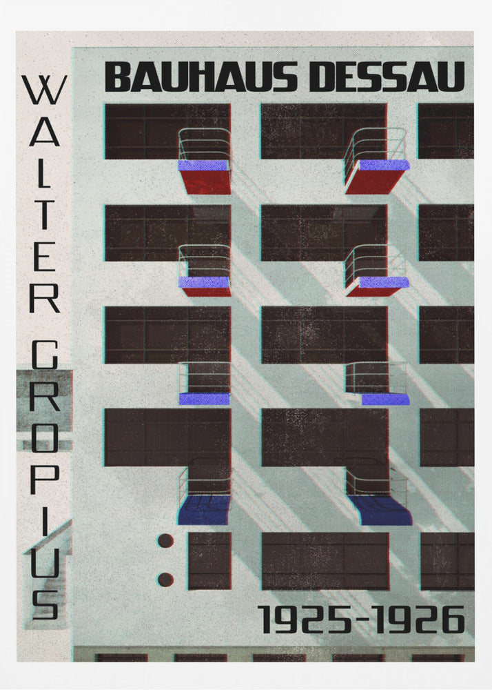 Bauhaus Dessau style IV - Poster / Art Print