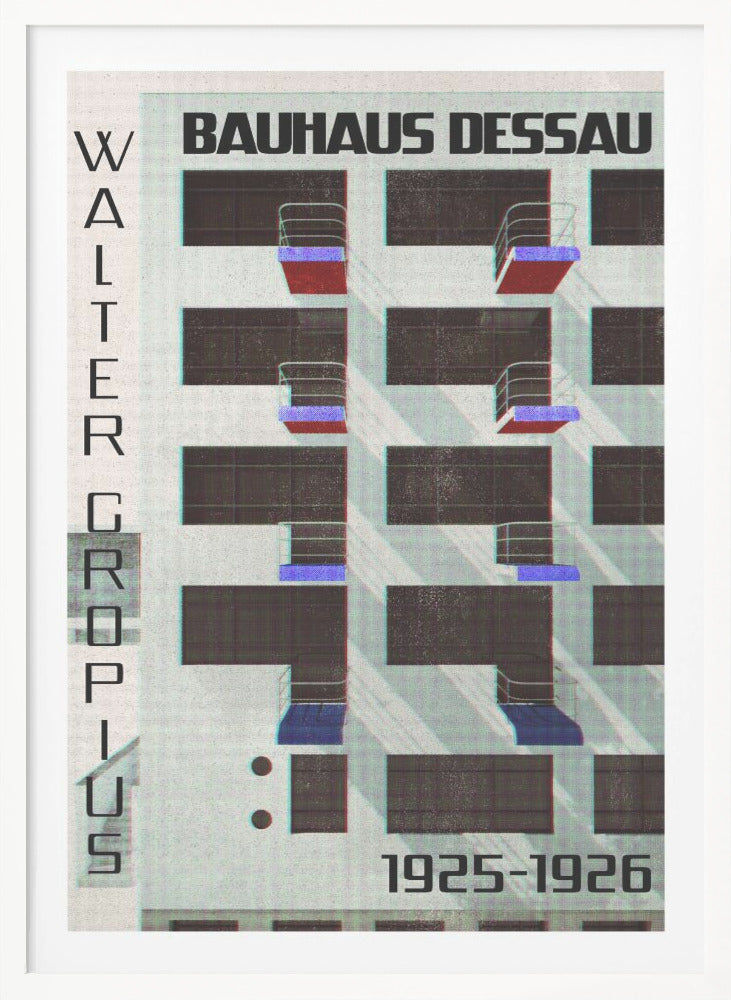 Bauhaus Dessau style IV - Poster / Art Print