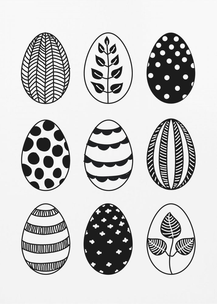 Scandi Easter eggs - Poster / Art Print