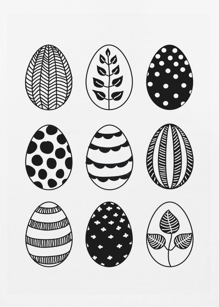 Scandi Easter eggs - Poster / Art Print