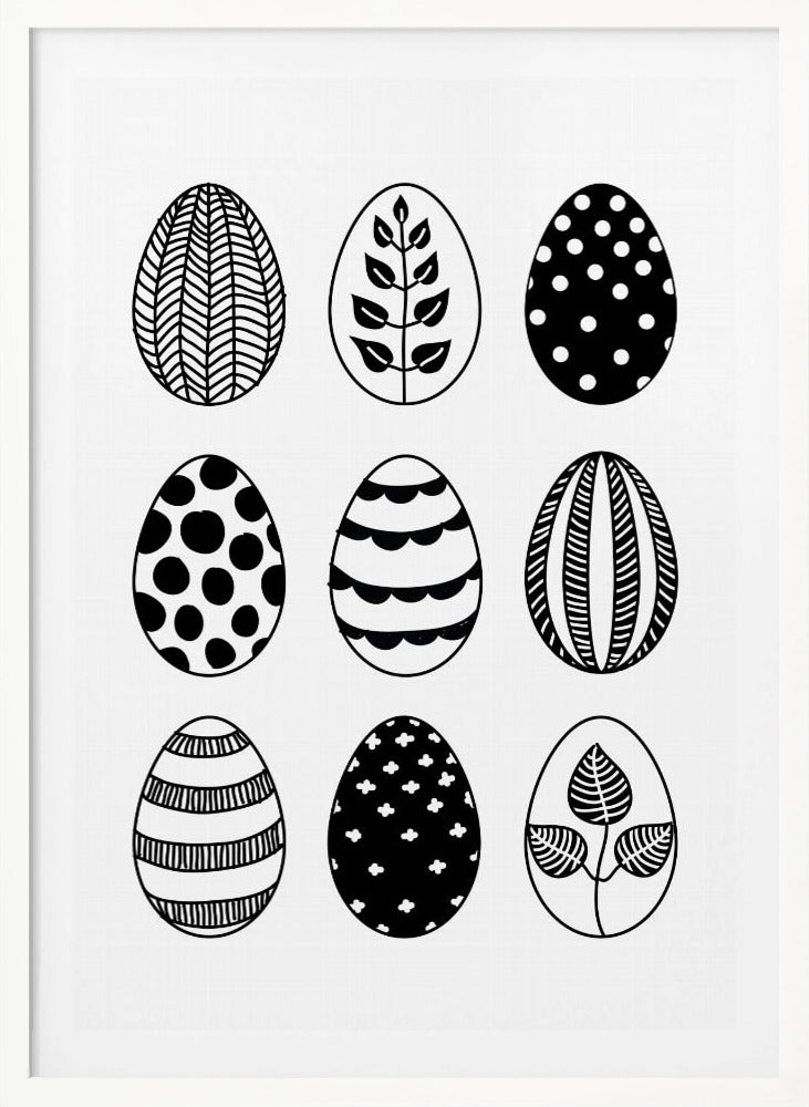 Scandi Easter eggs - Poster / Art Print