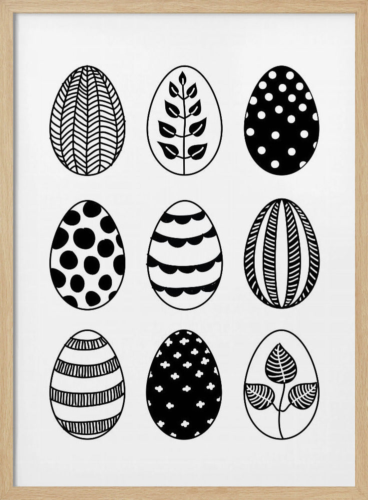 Scandi Easter eggs - Poster / Art Print