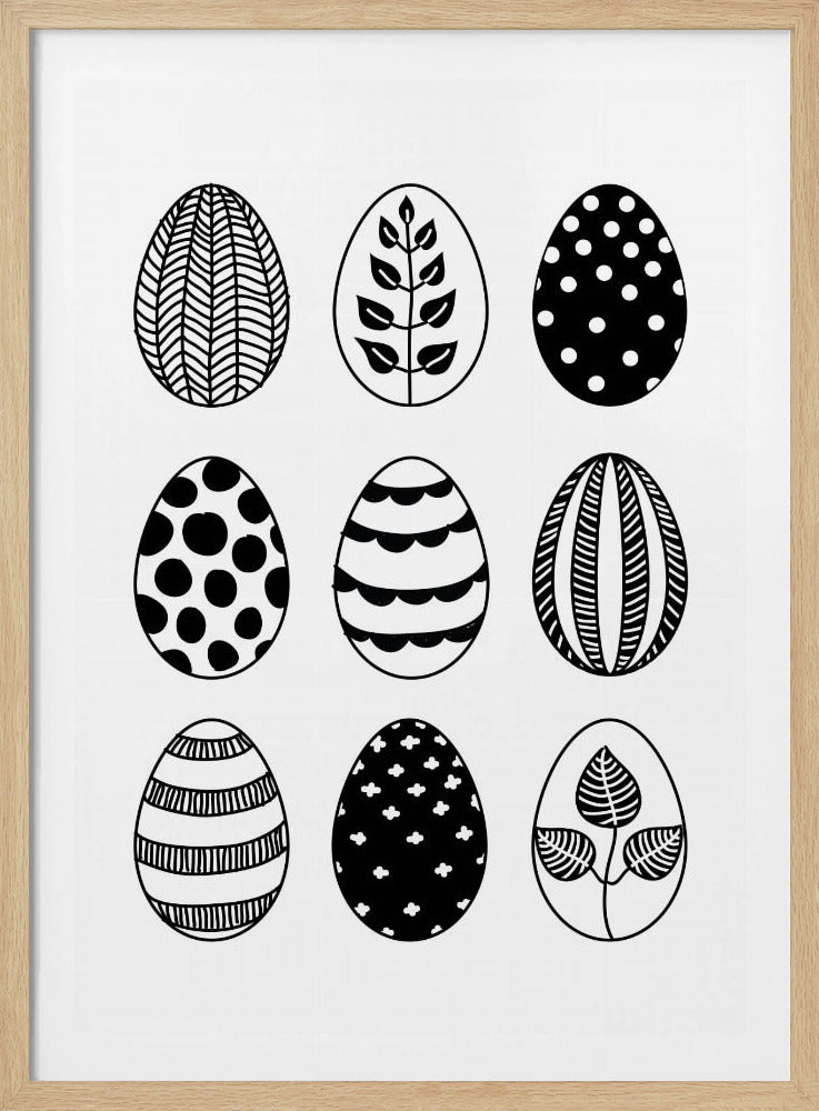Scandi Easter eggs - Poster / Art Print