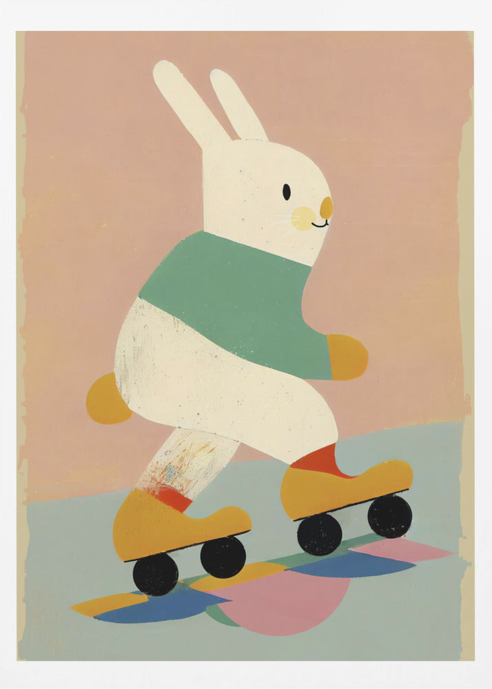Skating Bunny - Poster / Art Print