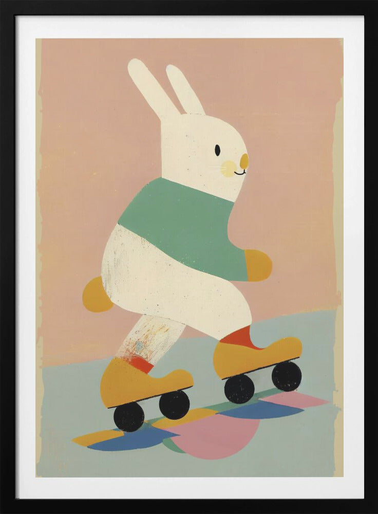 Skating Bunny - Poster / Art Print